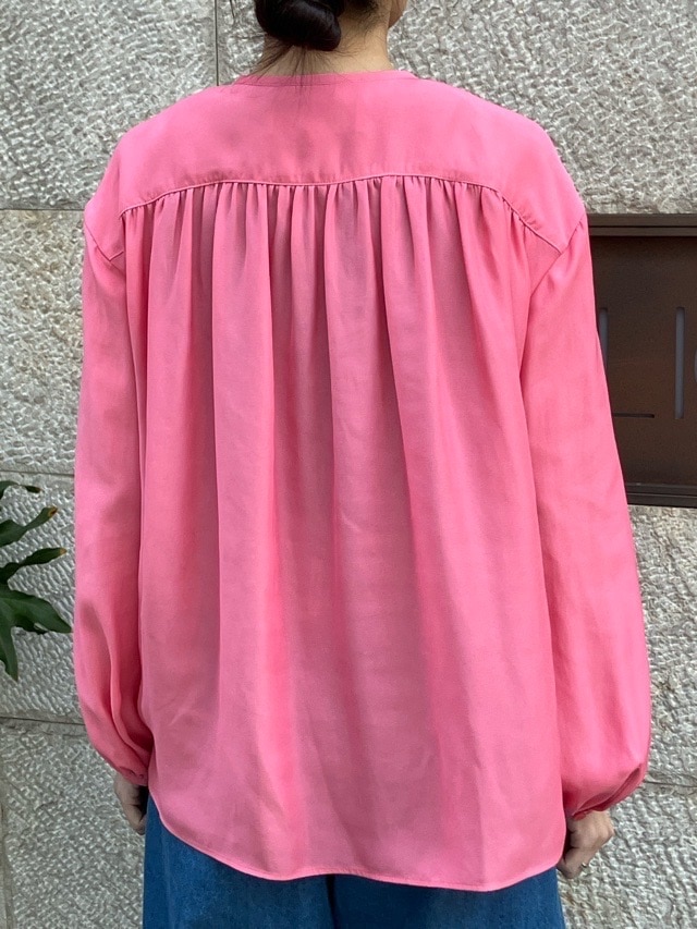 BEATINGHEART ジョウゼットギャザーブラウス BB004M1 OFF WHITE(N0)BLACK(N6)PINK(R4) ビーティングハート