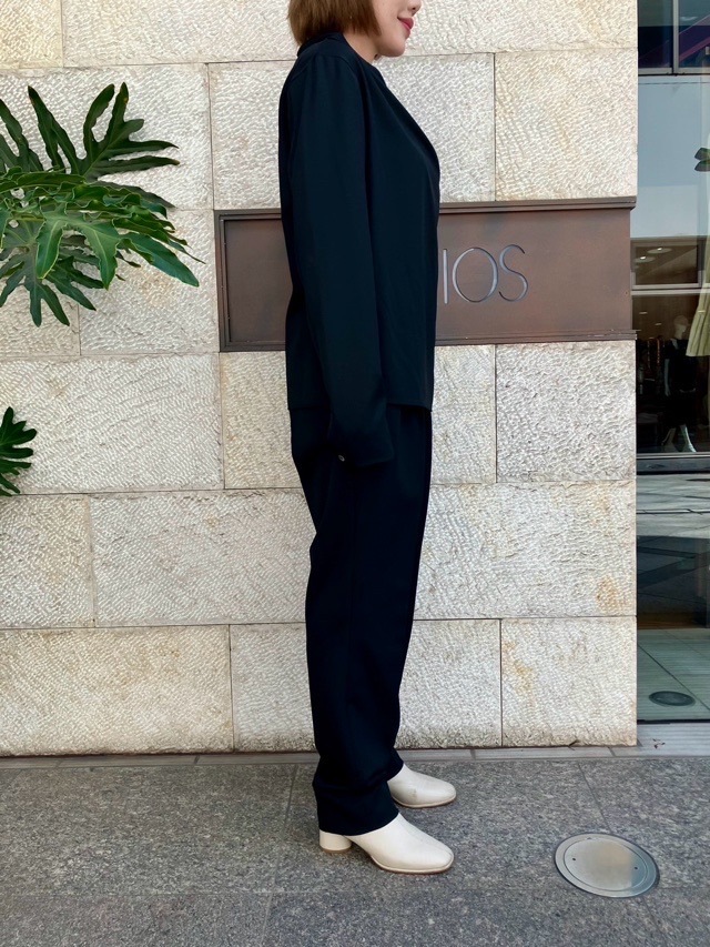 HARIKAE ハリカエ ハイウエストタックパンツ　BLACK/GRAY　H0428　