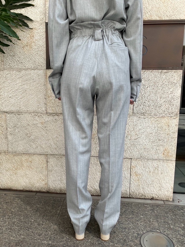 HARIKAE ハリカエ ハイウエストタックパンツ　BLACK/GRAY　H0428　