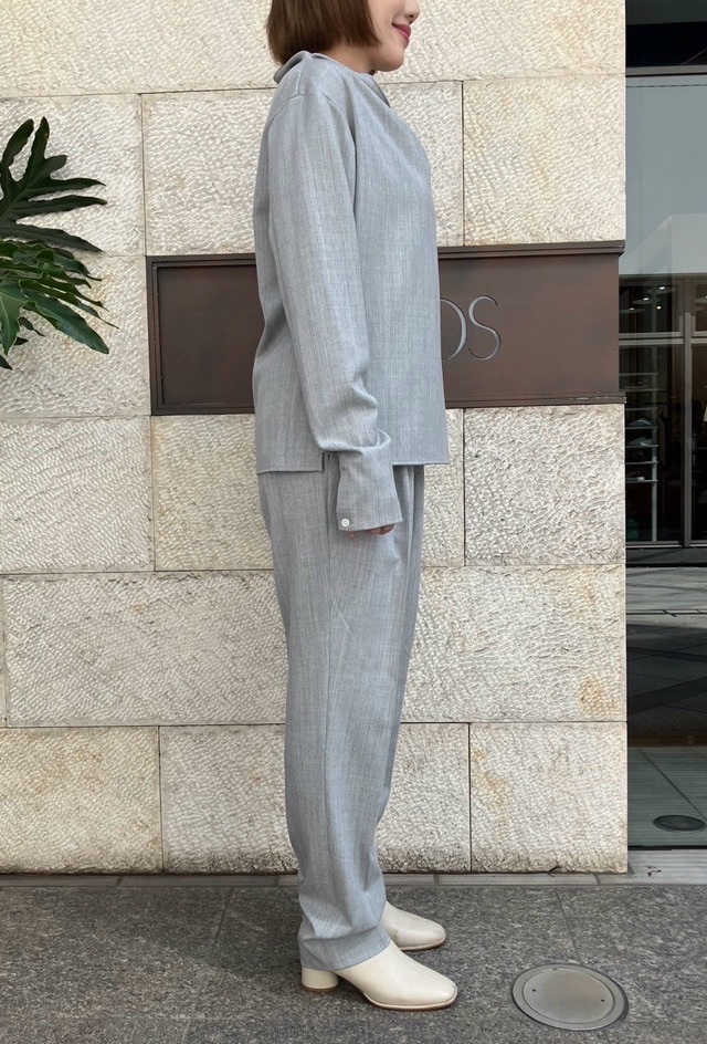 HARIKAE ハリカエ ハイウエストタックパンツ　BLACK/GRAY　H0428　