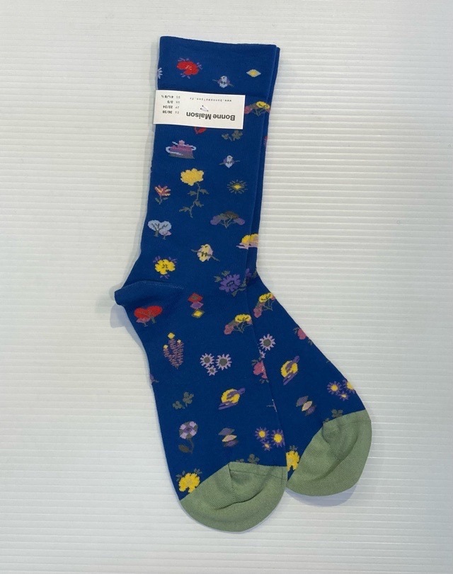 Bonne Maison ボンヌ メゾン Semis SOCKS ソックス BLUE TG501