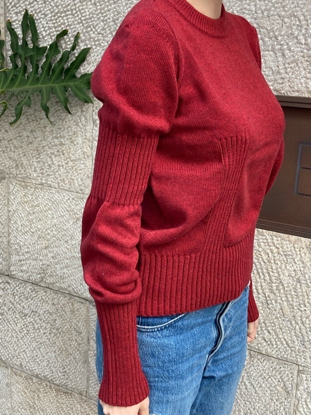 AKANE UTSUNOMIYA アカネ ウツノミヤ コットンカシミアニット AKES-005 RED/GREY