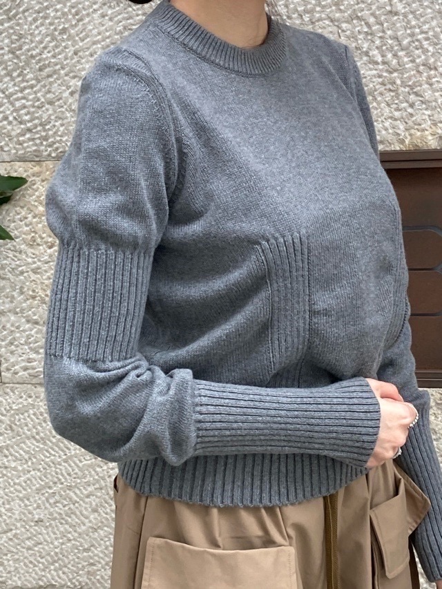 AKANE UTSUNOMIYA アカネ ウツノミヤ コットンカシミアニット AKES-005 RED/GREY
