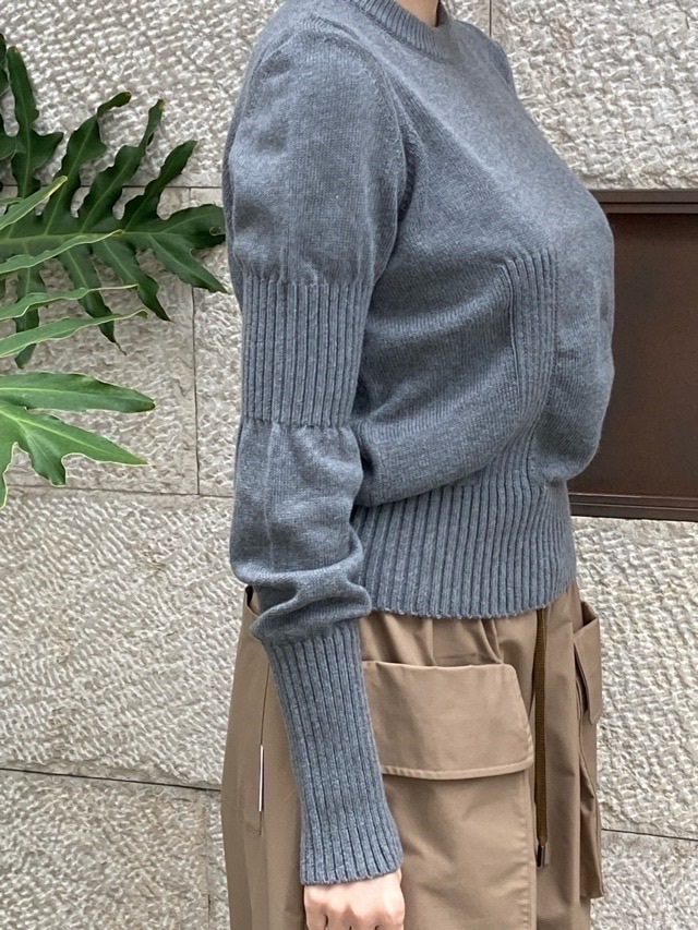 AKANE UTSUNOMIYA アカネ ウツノミヤ コットンカシミアニット AKES-005 RED/GREY