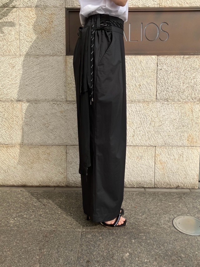 Harikae  H0448 ループベルト付きワイドパンツ　ハリカエ　BLUE/BLACK