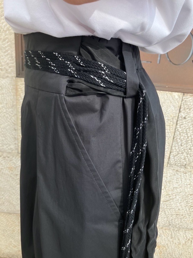 Harikae  H0448 ループベルト付きワイドパンツ　ハリカエ　BLUE/BLACK