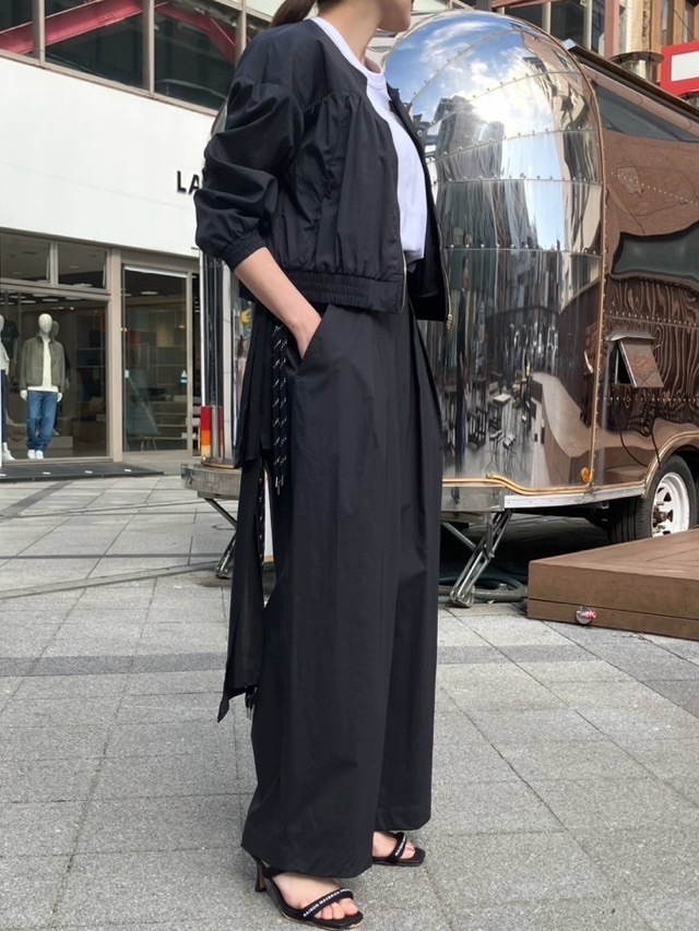 Harikae  H0448 ループベルト付きワイドパンツ　ハリカエ　BLUE/BLACK