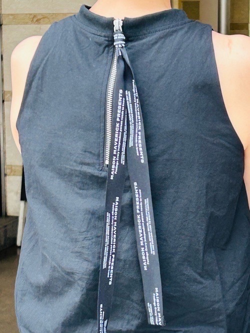 MAISON MAVERICK PRESENTS　バルーン ノースリーブ 後ろリボン トップス　MM5035　WHITE/BLACK/NAVY  メゾン マヴェリック プレゼンツ