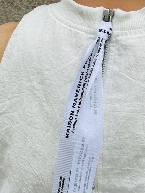 MAISON MAVERICK PRESENTS　バルーン ノースリーブ 後ろリボン トップス　MM5035　WHITE/BLACK/NAVY  メゾン マヴェリック プレゼンツ