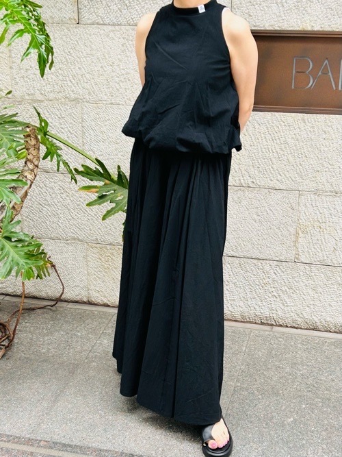 MAISON MAVERICK PRESENTS　バルーン ノースリーブ 後ろリボン トップス　MM5035　WHITE/BLACK/NAVY  メゾン マヴェリック プレゼンツ