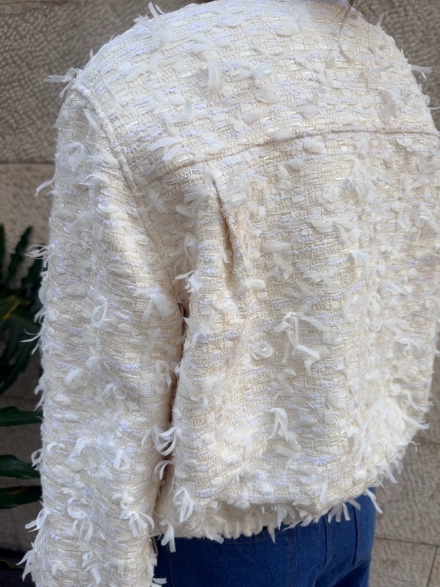 BEATINGHEART リボンヤーンツィ-ドジップアップジャケット BJ010M1 WHITE(M0) ビーティングハート