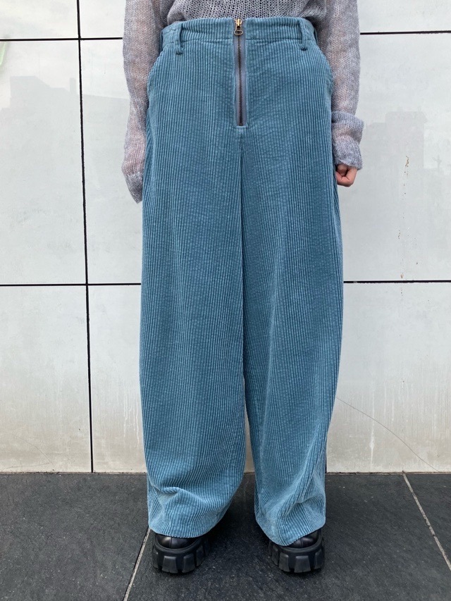 AKANE UTSUNOMIYA アカネ ウツノミヤ コーデュロイ ワイド パンツ WAO-FP37-2004 BLUE