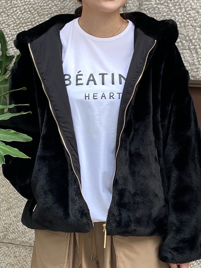 TATRAS　タトラス　エコファー フード付き ブルゾン  YUMOLA   LIGHT GRAY (08) / BLACK (01)　LJXA0039033588