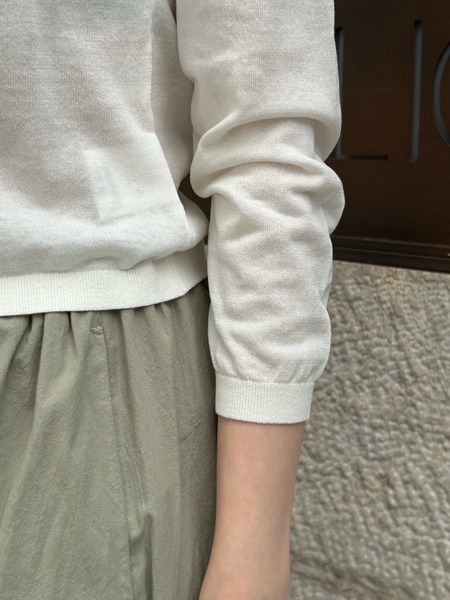 BEATINGHEART  ミニボタン ショート丈 カーディガン　ORANGE/WHITE 　BK202K1 　ビーティングハート