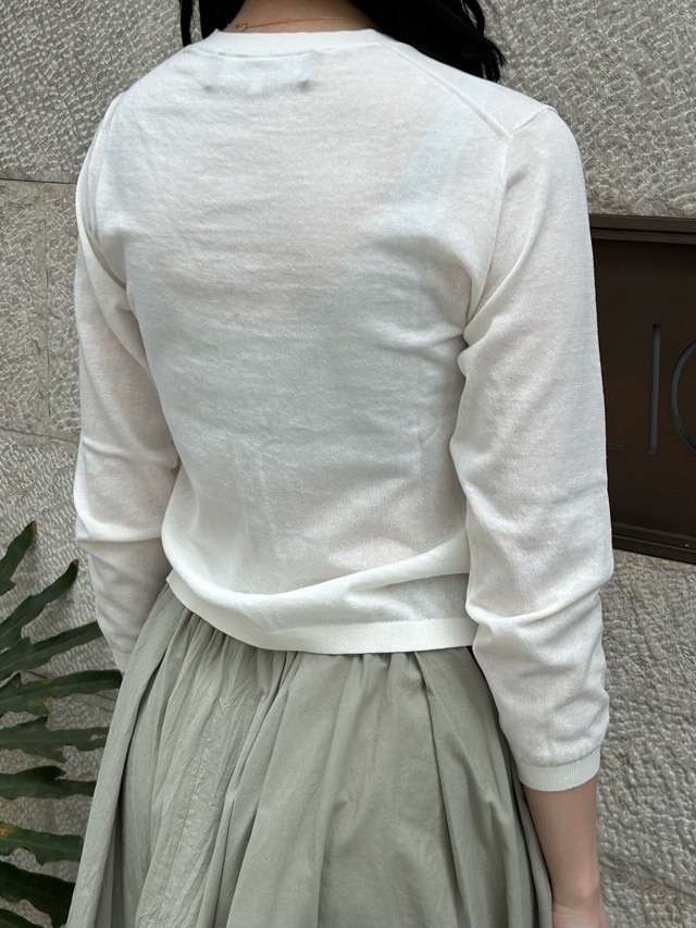 BEATINGHEART  ミニボタン ショート丈 カーディガン　ORANGE/WHITE 　BK202K1 　ビーティングハート