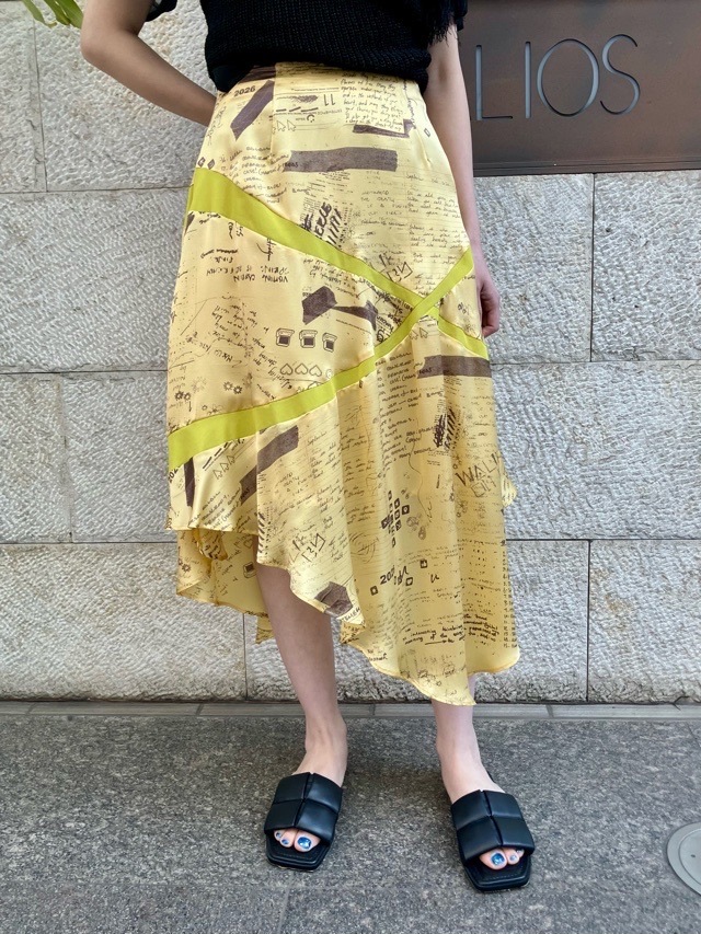 AKANE UTSUNOMIYA アカネ ウツノミヤ  アシンメトリースカート  SAO-FSK36-2003PR YELLOW 