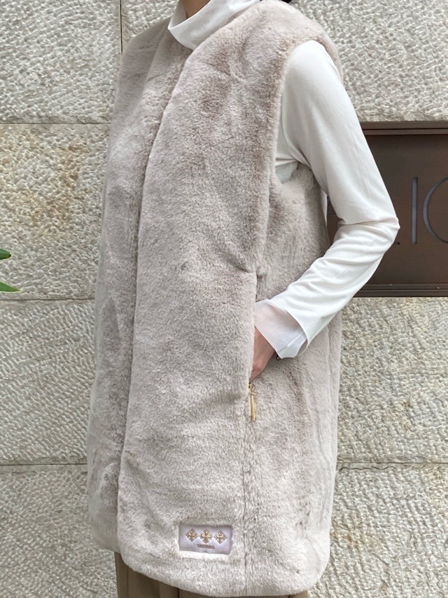 TATRAS　タトラス　ノーカラー ロングベスト  POLLINA　LIGHT GRAY (08) 　LJXA0362033588