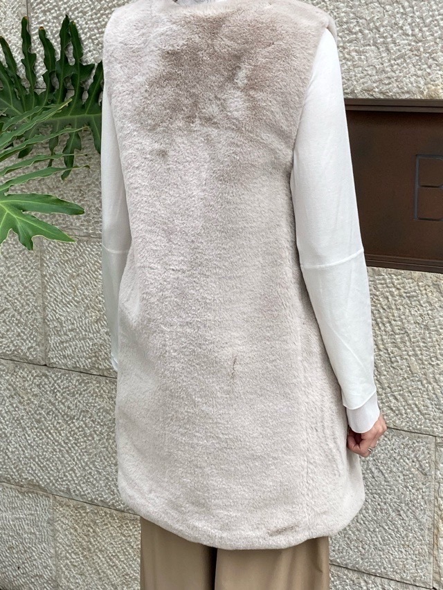 TATRAS　タトラス　ノーカラー ロングベスト  POLLINA　LIGHT GRAY (08) 　LJXA0362033588