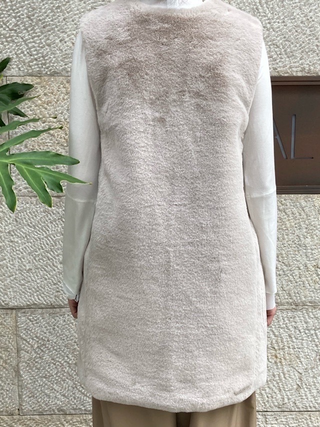 TATRAS　タトラス　ノーカラー ロングベスト  POLLINA　LIGHT GRAY (08) 　LJXA0362033588