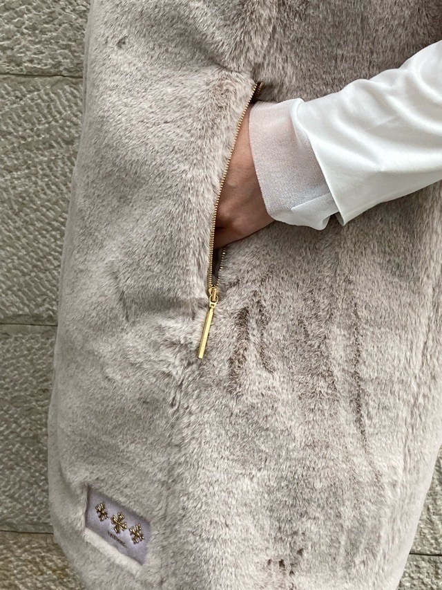 TATRAS　タトラス　ノーカラー ロングベスト  POLLINA　LIGHT GRAY (08) 　LJXA0362033588