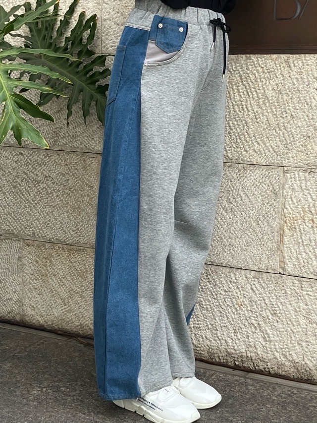 MARECHAL TERRE 　コンビネーションデニムパンツ　ZMT261PT009   BLUE(024)　マルシャルテル