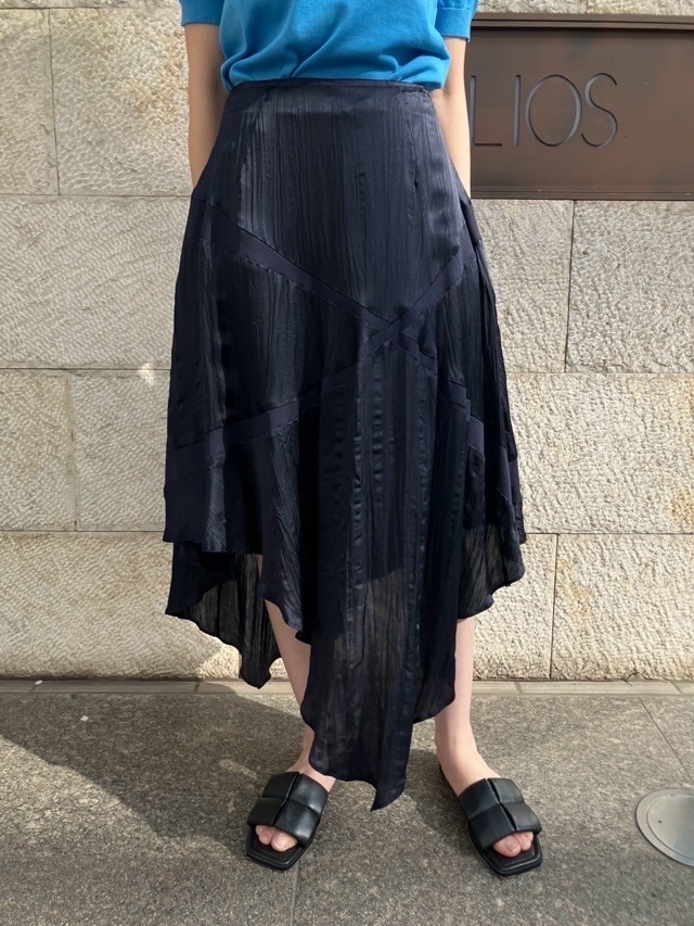 AKANE UTSUNOMIYA アカネ ウツノミヤ  アシンメトリースカート SAO-FSK36-2003 NAVY/GREEN