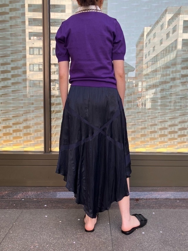 AKANE UTSUNOMIYA アカネ ウツノミヤ  アシンメトリースカート SAO-FSK36-2003 NAVY/GREEN