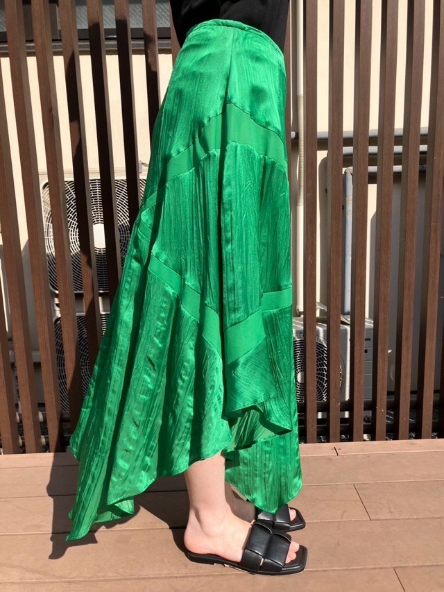 AKANE UTSUNOMIYA アカネ ウツノミヤ  アシンメトリースカート SAO-FSK36-2003 NAVY/GREEN