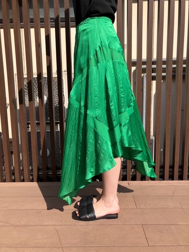 AKANE UTSUNOMIYA アカネ ウツノミヤ  アシンメトリースカート SAO-FSK36-2003 NAVY/GREEN