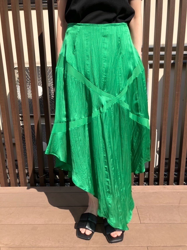 AKANE UTSUNOMIYA アカネ ウツノミヤ  アシンメトリースカート SAO-FSK36-2003 NAVY/GREEN