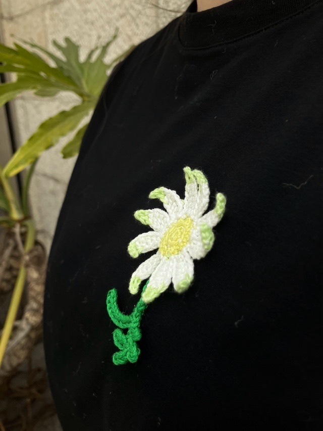 AKANE UTSUNOMIYA アカネ ウツノミヤ 花モチーフTシャツ SAO-FCT50-2009 BLACK/WHITE/BLUE