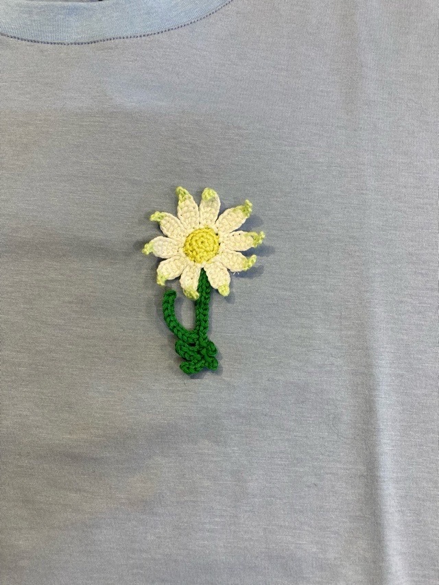 AKANE UTSUNOMIYA アカネ ウツノミヤ 花モチーフTシャツ SAO-FCT50-2009 BLACK/WHITE/BLUE