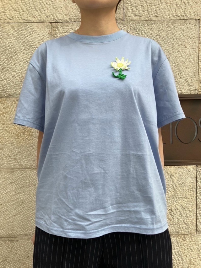 AKANE UTSUNOMIYA アカネ ウツノミヤ 花モチーフTシャツ SAO-FCT50-2009 BLACK/WHITE/BLUE