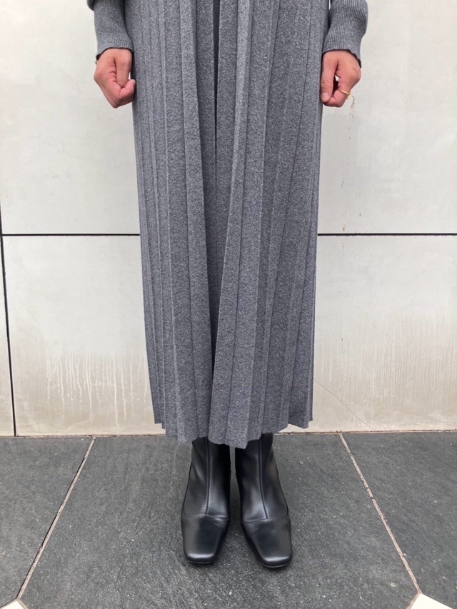 Harikae プリーツニットドレス H0456 ハリカエ GRAY