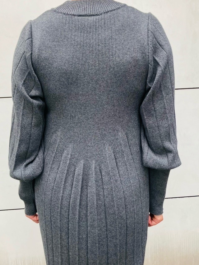 Harikae プリーツニットドレス H0456 ハリカエ GRAY