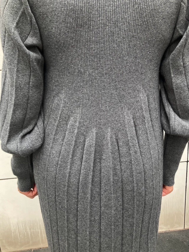 Harikae プリーツニットドレス H0456 ハリカエ GRAY