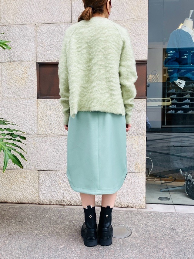 BEATINGHEART  ウール ポリエステル 膝丈スカート GREEN/GRAY/PINK　BS220K2　ビーティングハート