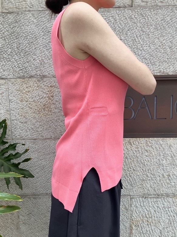 BEATINGHEART BK005M1 ヴィスコース ストレッチ ヤーン ノースリーブ WHITE (N0) / BLACK (N6) / PINK (R3) / YELLOW (Y4) ビーティングハート