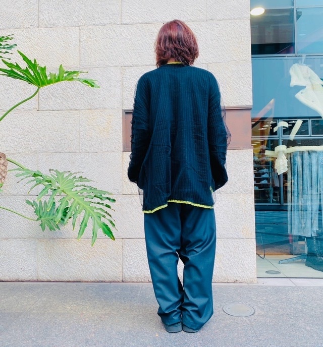 ALUA AILA／アウラアイラ　レイヤードドレープカーディガン ALUA AILA／アウラアイラ レイヤードドレープカーディガン