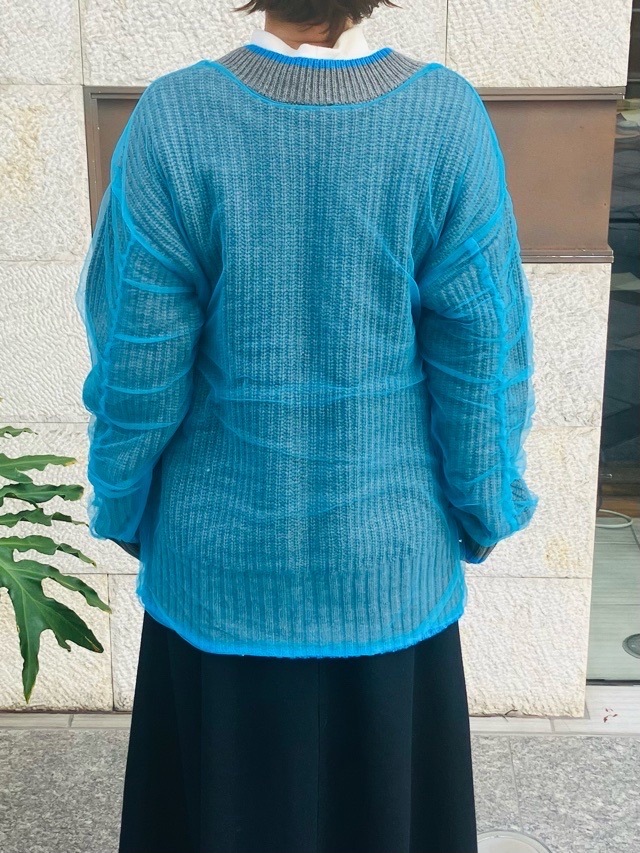 ALUA AILA／アウラアイラ　レイヤードドレープカーディガン ALUA AILA／アウラアイラ レイヤードドレープカーディガン