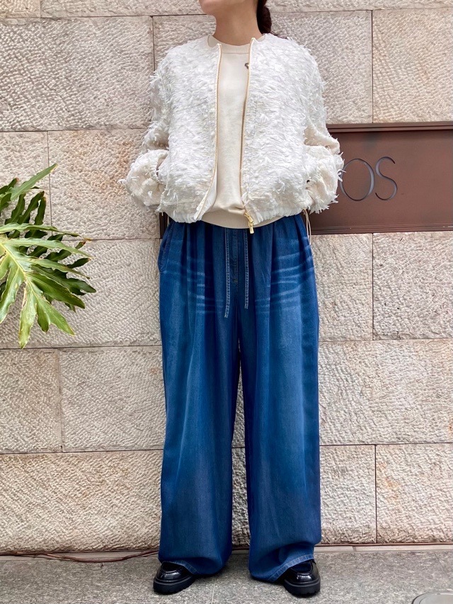 BEATINGHEART ウエストゴムデニムワイド パンツ BP028M1 BLUE(B5) ビーティングハート