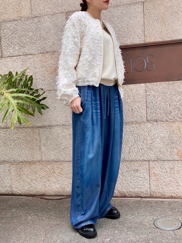 BEATINGHEART ウエストゴムデニムワイド パンツ BP028M1 BLUE(B5) ビーティングハート