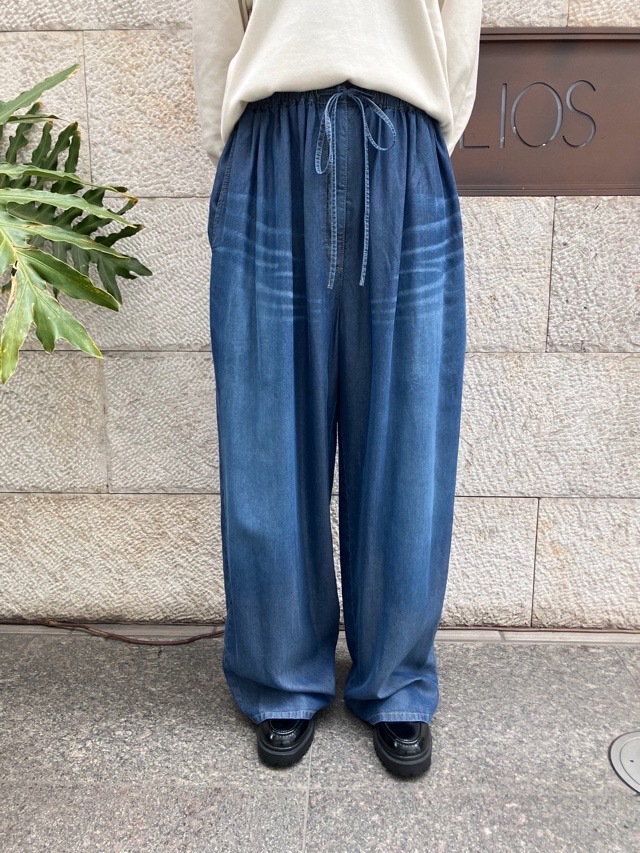 BEATINGHEART ウエストゴムデニムワイド パンツ BP028M1 BLUE(B5) ビーティングハート