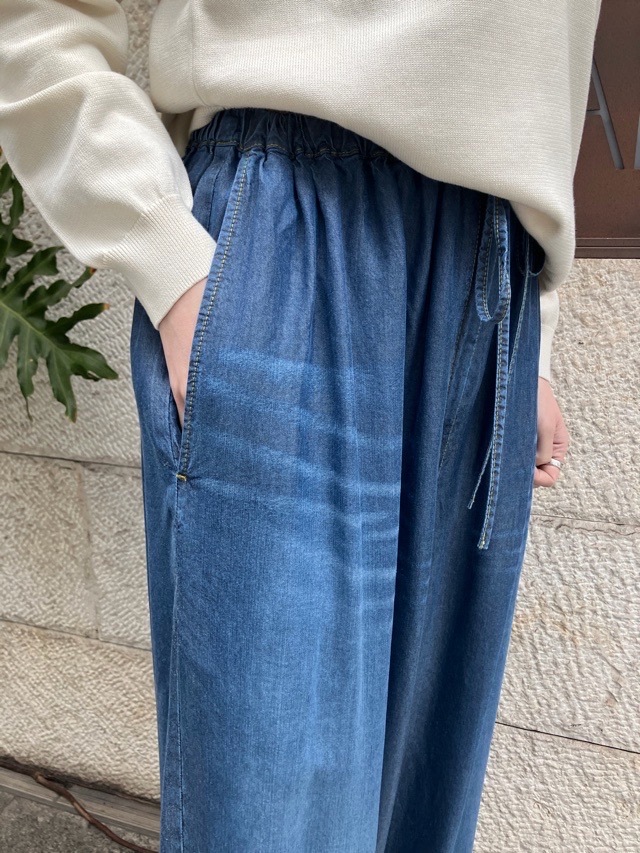 BEATINGHEART ウエストゴムデニムワイド パンツ BP028M1 BLUE(B5) ビーティングハート