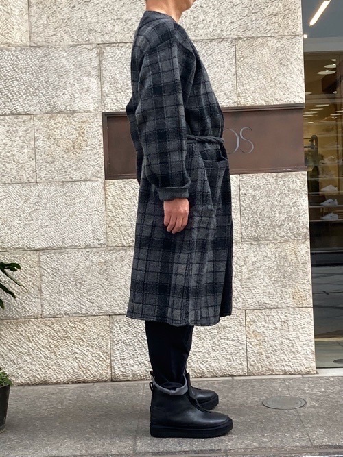 WhiteMountaineering　ホワイトマウンテニアリング　2022秋冬　CHECK KNIT GOWN WM2273527