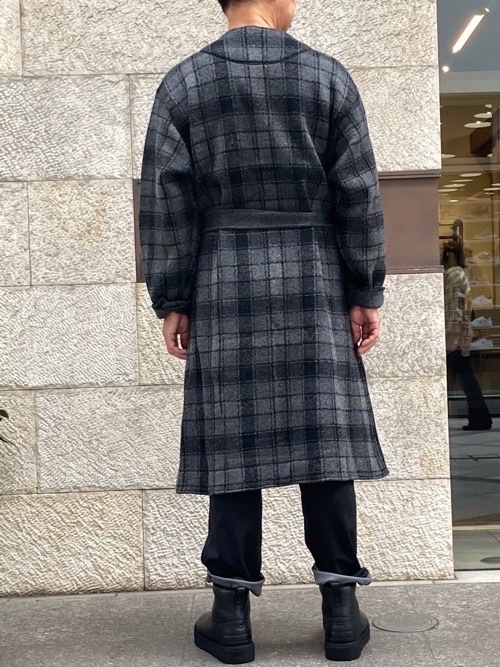 WhiteMountaineering　ホワイトマウンテニアリング　2022秋冬　CHECK KNIT GOWN WM2273527