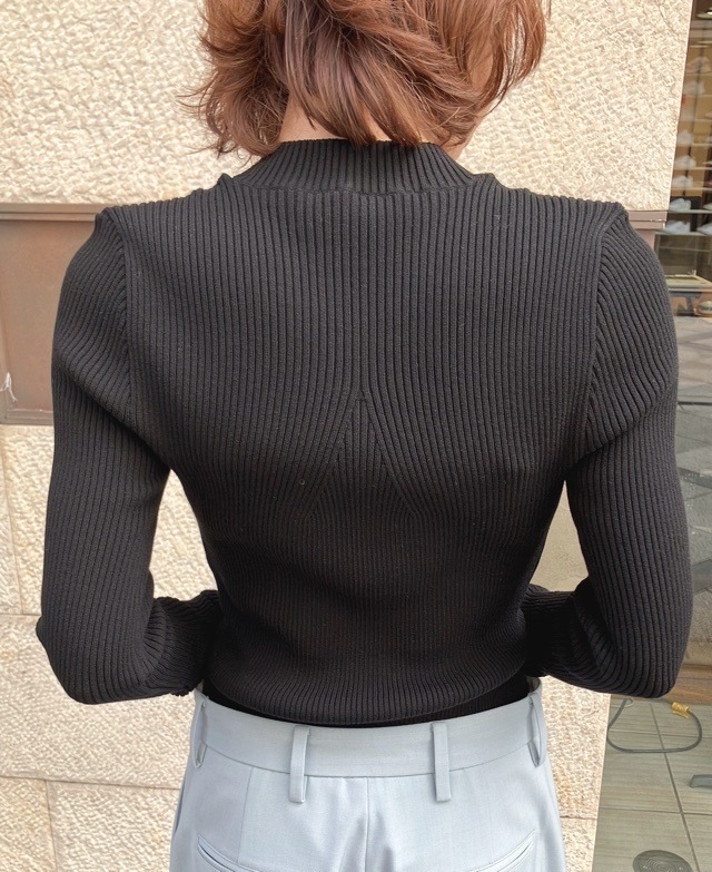 MSGM   ストレッチ リブ ジャガード ロゴニット セーター   3941MDM217    BLACK (99)   エムエスジーエム