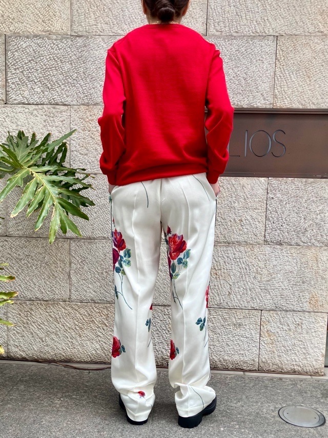N°21　ヌメロヴェントゥーノ   バラ柄プリント パジャマ パンツ　26S-B061-5268   WHITE (S1M1) / BLACK (S9M1)