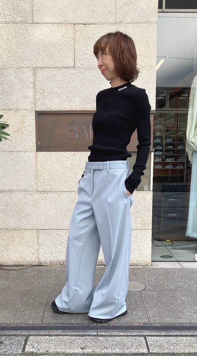 N°21　ヌメロヴェントゥーノ  ワイド パンツ  25I-B042-3047    BLUE (6619)