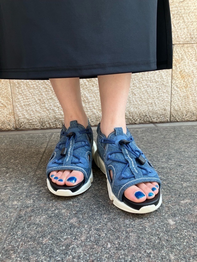 MAISON MAVERICK PRESENTS　MS2502　  BLACK×DENIM/INDIGO  デニムダッド サンダル メゾン マヴェリック プレゼンツ